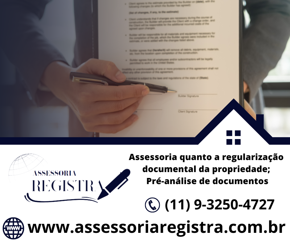 Assessoria de Registro de Imóveis Documentação
